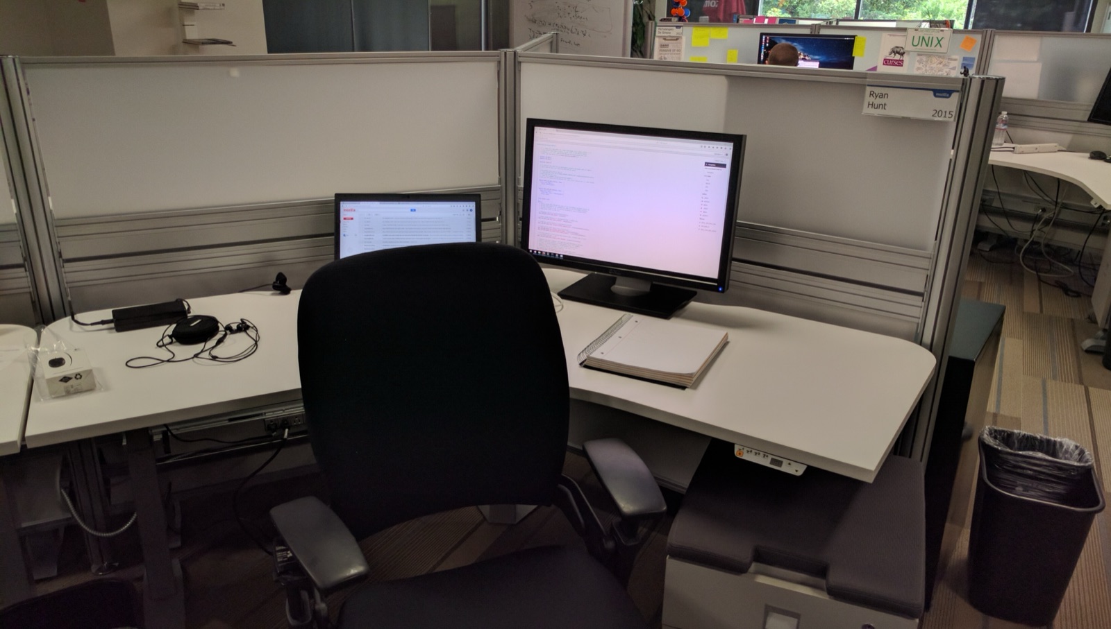 My desk during my internship